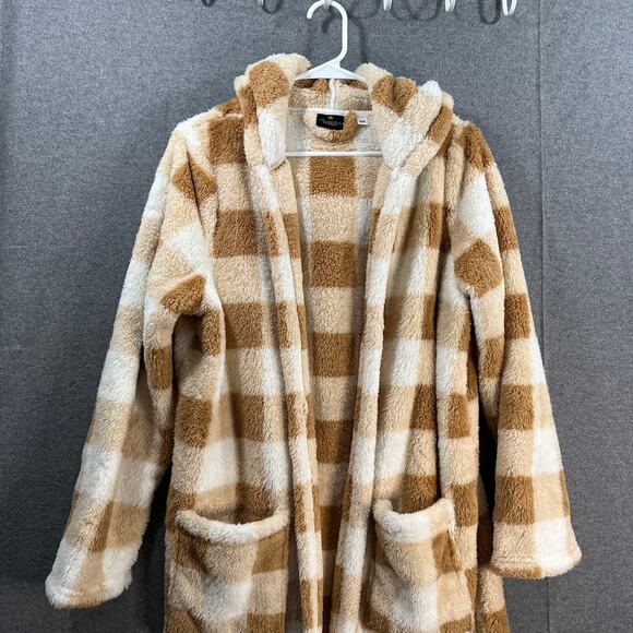 BumbleBella by Jill Martin Long Jacket Cardigen Hood Brown Size XXS - Picture 5 of 16